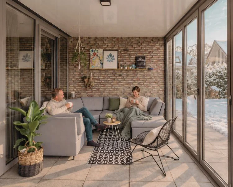 Solarlux SL45 harmonika ajtó téli használat